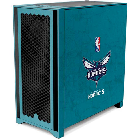 NBA Charlotte Hornets Distressed Corsair 4000D Tempered Glass Mid-Tower ATX Case Skin